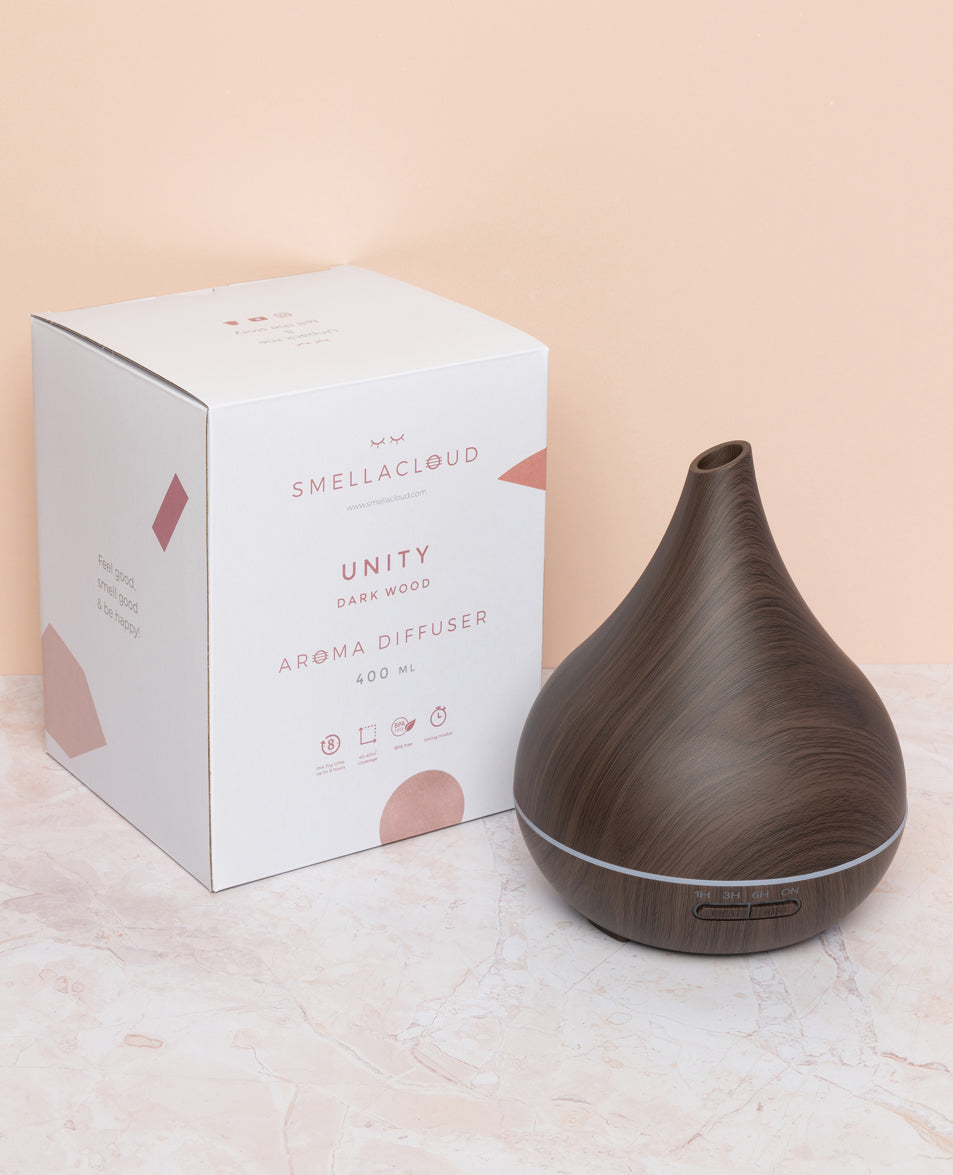 Unity - Geurwolkje® Aroma Diffuser - Donker hout - 400 ml